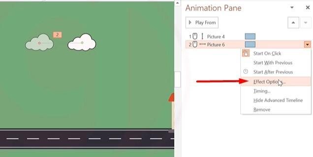 Hiệu ứng Powerpoint dạng di chuyển: Tìm hiểu về Line Path