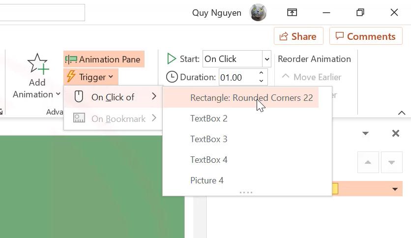 Khám phá nhóm hiệu ứng Powerpoint tạo sự nhấn mạnh vào đối tượng