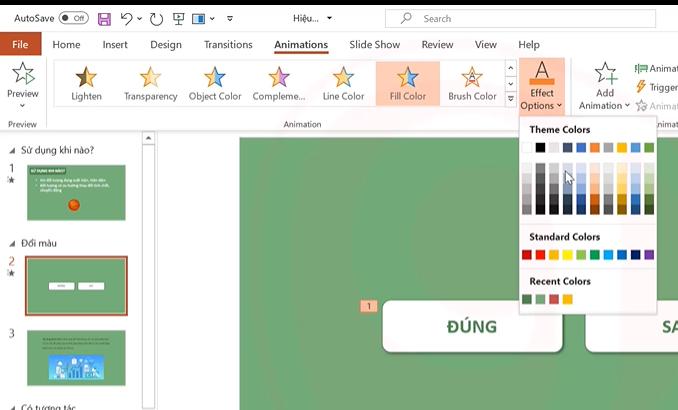 Khám phá nhóm hiệu ứng Powerpoint tạo sự nhấn mạnh vào đối tượng