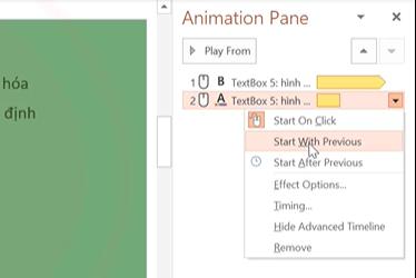 Khám phá nhóm hiệu ứng Powerpoint tạo sự nhấn mạnh vào đối tượng