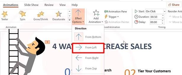 Hiệu ứng xuất hiện tạo xu hướng di chuyển cho đối tượng trong Powerpoint