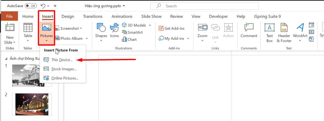 Cách tạo hiệu ứng hình ảnh đối xứng trong Powerpoint