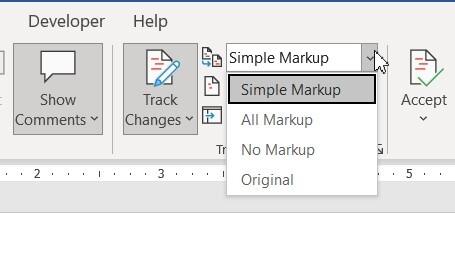 Thay đổi kiểu trình bày và các loại Markup hiện ra 1