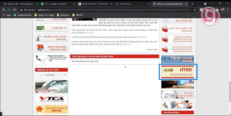 Hướng dẫn cài đặt Hỗ trợ kê khai và khai báo thông tin doanh nghiệp