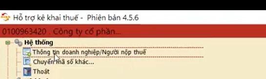 Hướng dẫn cài đặt Hỗ trợ kê khai và khai báo thông tin doanh nghiệp