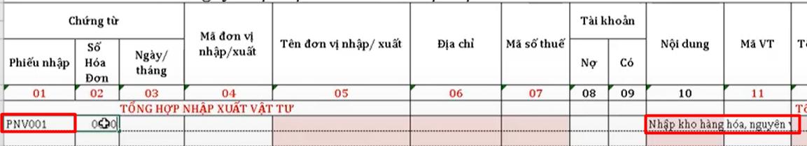 Cách hạch toán mua nguyên liệu và lập bảng nhập kho nguyên liệu