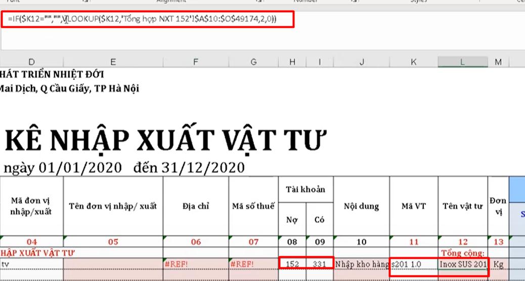 Cách hạch toán mua nguyên liệu và lập bảng nhập kho nguyên liệu