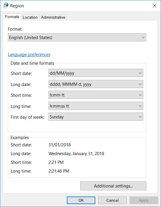 Mở cửa sổ Control Panel