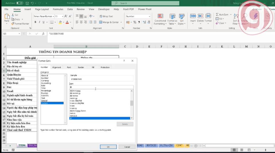 Hướng dẫn khai báo thông tin doanh nghiệp cho kế toán tổng hợp