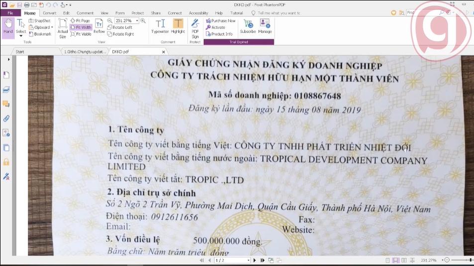 Hướng dẫn khai báo thông tin doanh nghiệp cho kế toán tổng hợp