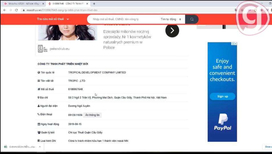 Hướng dẫn khai báo thông tin doanh nghiệp cho kế toán tổng hợp