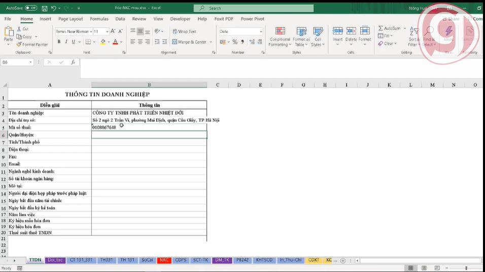 Hướng dẫn khai báo thông tin doanh nghiệp cho kế toán tổng hợp