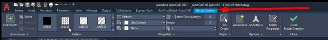 Hướng dẫn cách dùng lệnh Hatch tô vật liệu và mặt cắt trong AutoCAD