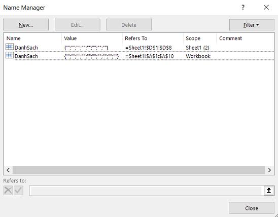 Hướng dẫn cách khắc phục lỗi Excel the name already exists