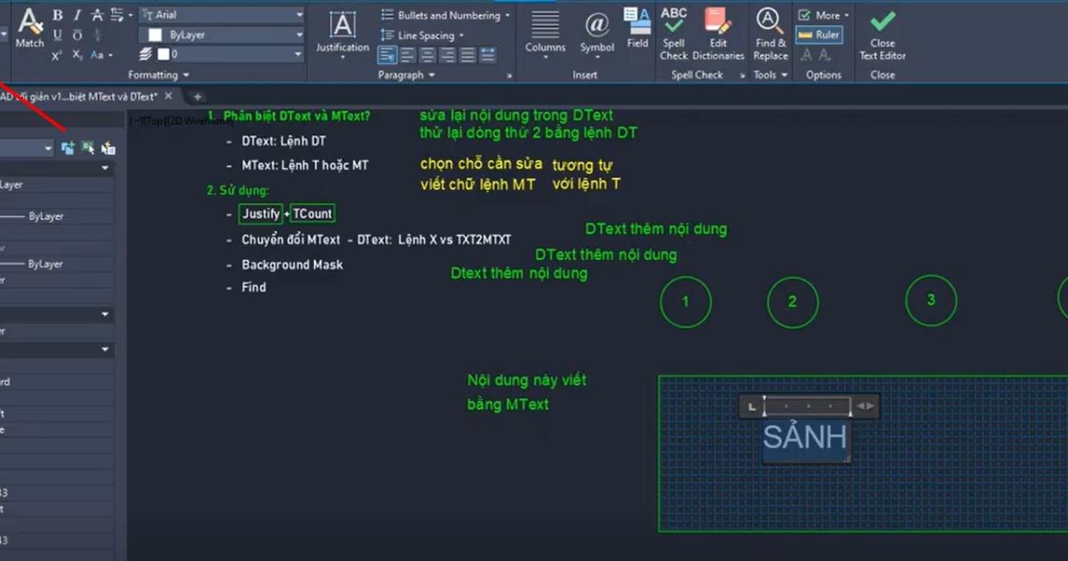 Phân biệt Mtext và Dtext trong phần mềm vẽ kỹ thuật AutoCAD