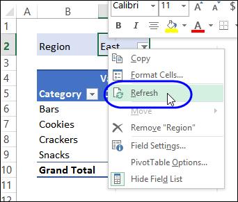 Hướng dẫn 4 cách để làm mới Pivot Table trong Excel