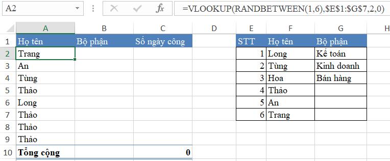 Hướng dẫn cách tạo sắp xếp dữ liệu ngẫu nhiên trong Excel