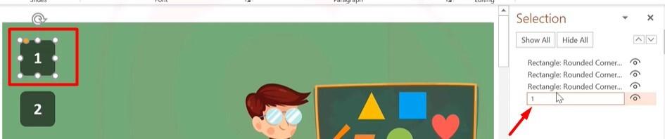 Cách dùng Selection Pane quản lý đối tượng trong Powerpoint