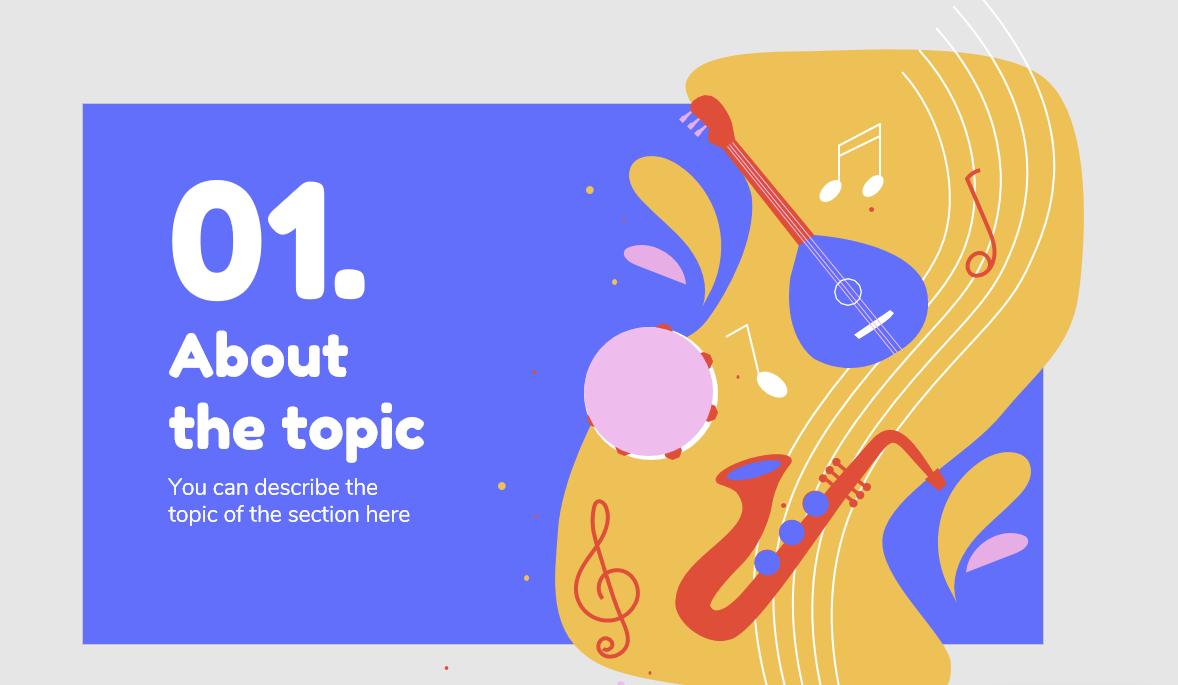 Phông nền cute được dùng trong những buổi thuyết trình về chủ đề giải trí