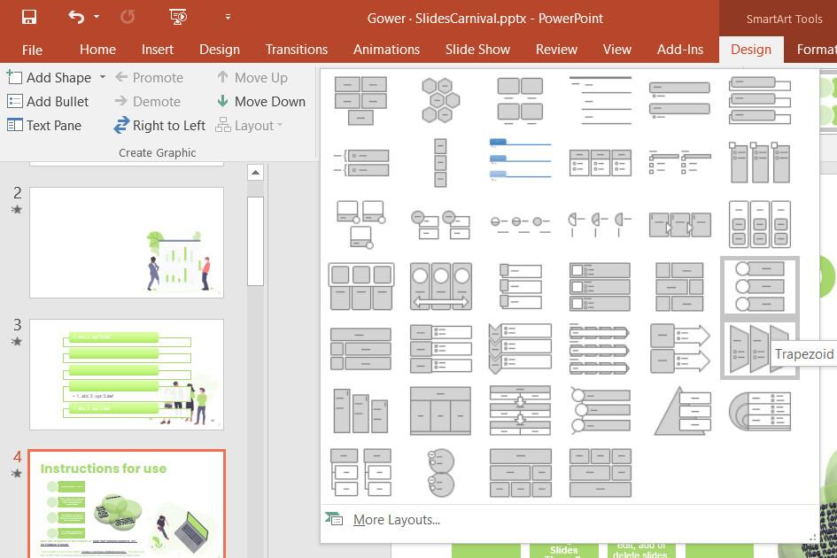 Khám phá tính năng đồ họa hóa thông tin Smart Art trong Powerpoint
