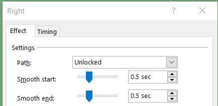 Cách chỉnh Smooth & Bounce để hiệu ứng Powerpoint di chuyển mượt mà