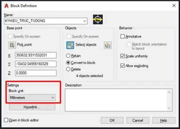 3 bước tạo Block tự động thay đổi theo tỷ lệ Annotative trong AutoCAD