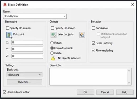 3 bước tạo Block tự động thay đổi theo tỷ lệ Annotative trong AutoCAD