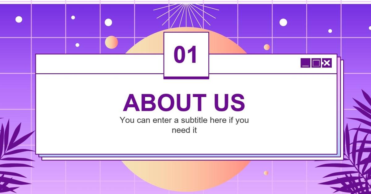 Slide portfolio màu tím cho công ty