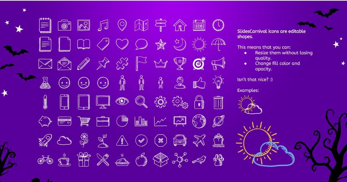 Slide tím phong cách huyền bí