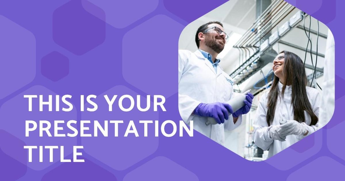 Slide tím cho chủ đề khoa học