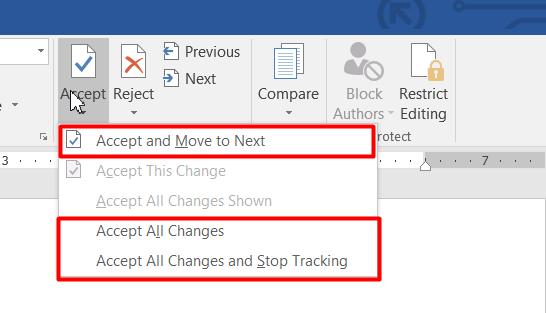 Cách tắt track change từ Word 2016 trở lên 3