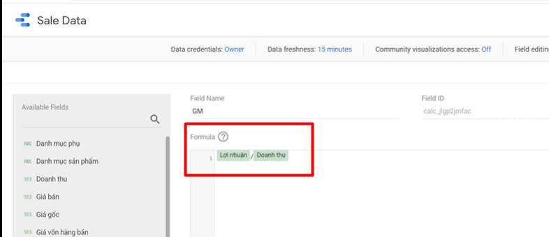 Truy vấn dữ liệu (Get Insights from Data) trong Google Data Studio