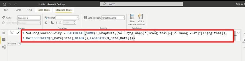 Ứng dụng DAX trong Power BI để tính toán chỉ số kho