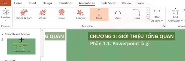 Ứng dụng hiệu ứng Powerpoint Line Path trong thiết kế slide