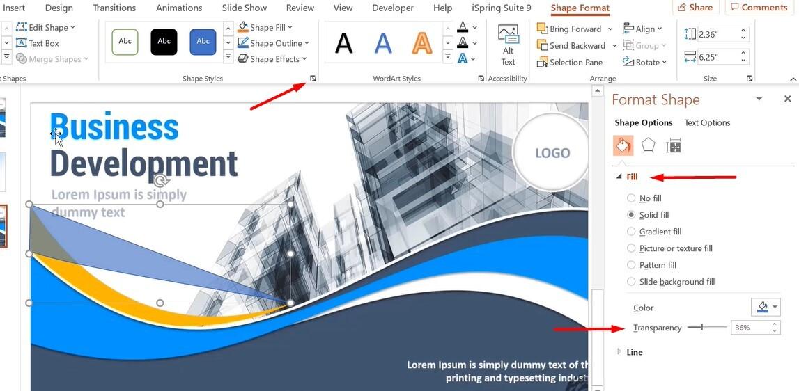 Hướng dẫn cách vẽ đường uốn lượn trong slide Powerpoint