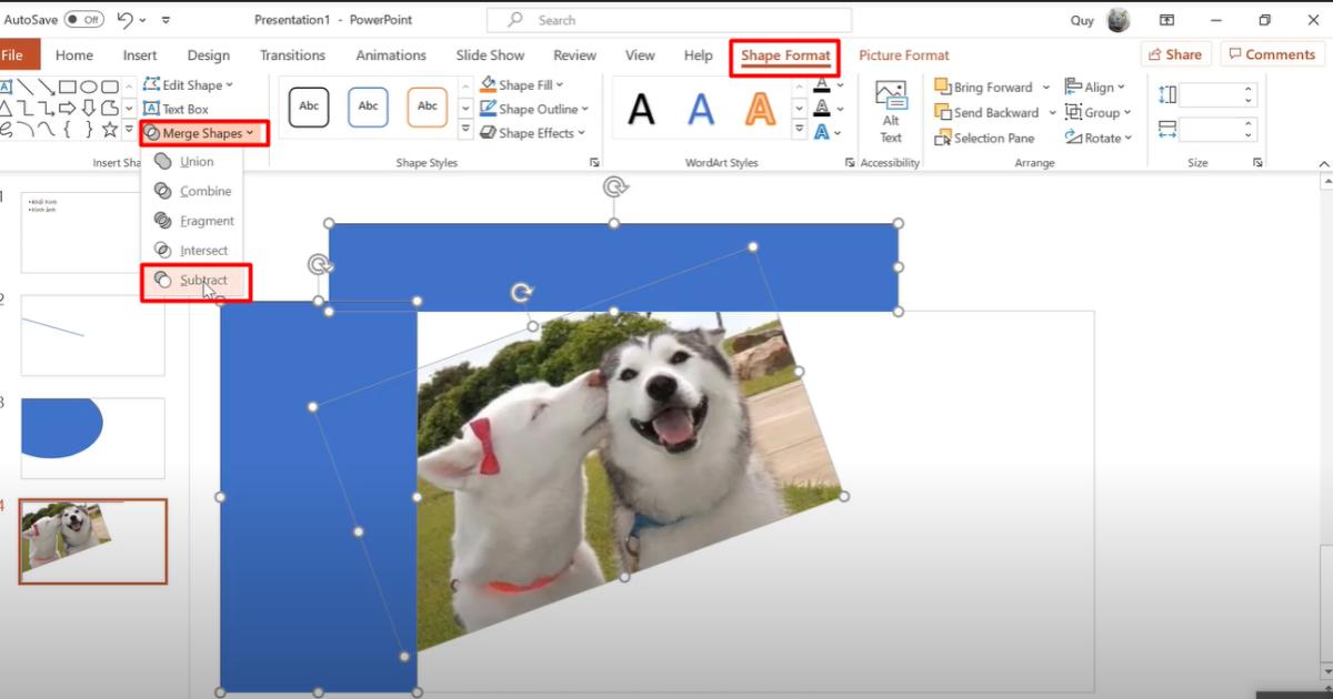 Xóa bỏ các chi tiết thừa nằm ngoài khung thiết kế Powerpoint