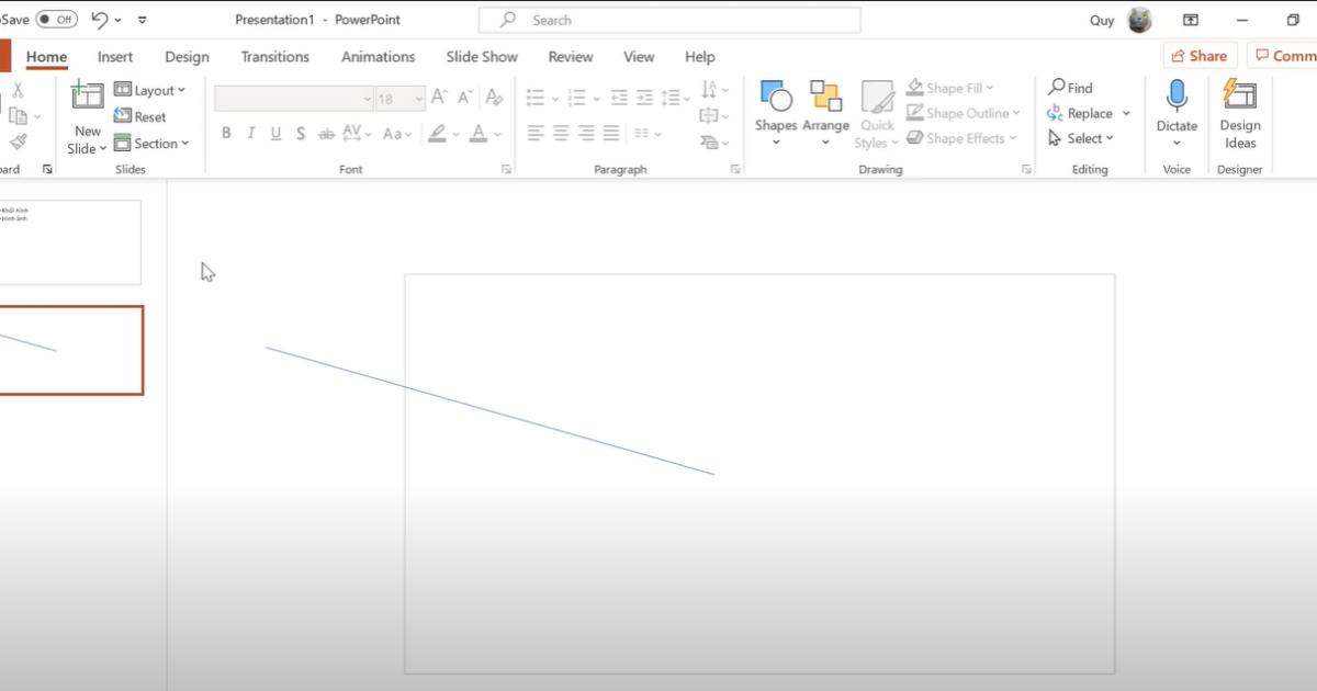 Xóa bỏ các chi tiết thừa nằm ngoài khung thiết kế Powerpoint