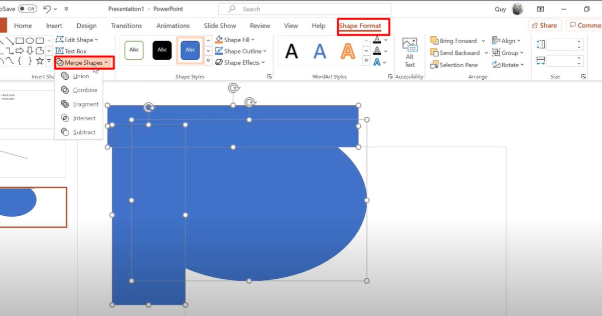 Xóa bỏ các chi tiết thừa nằm ngoài khung thiết kế Powerpoint