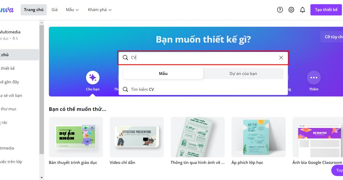 Tìm kiếm mẫu template CV phù hợp