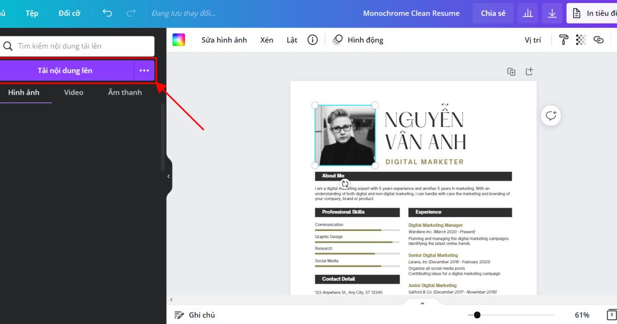 Hướng dẫn 4 bước tạo CV trên Canva đẹp mắt và chuyên nghiệp