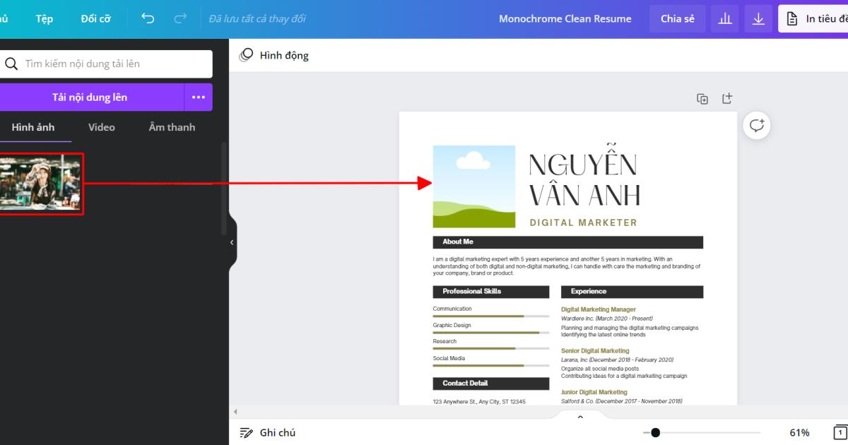 Hướng dẫn 4 bước tạo CV trên Canva đẹp mắt và chuyên nghiệp