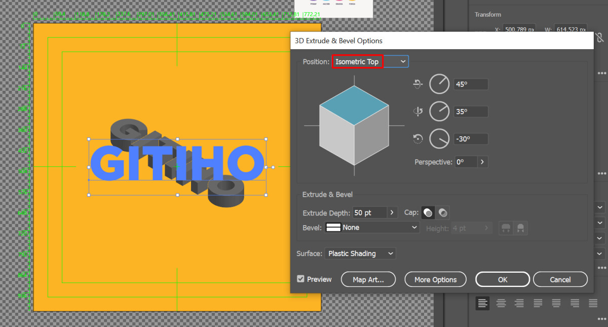 Hướng dẫn cách tạo hiệu ứng chữ 3D trong AI cực đơn giản