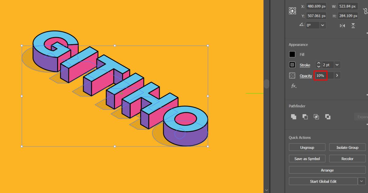 Hướng dẫn cách tạo hiệu ứng chữ 3D trong AI cực đơn giản