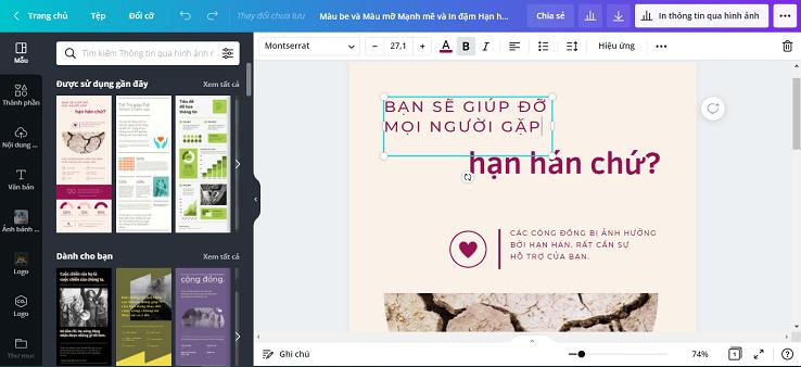 Tùy chỉnh nội dung của Infographic