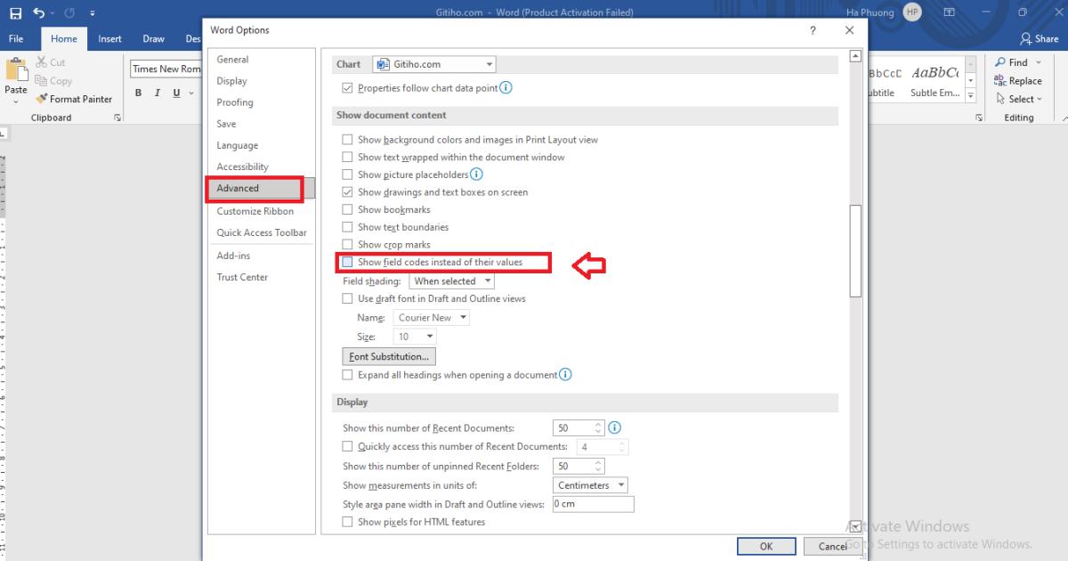 Khắc phục đánh số trang bị lỗi trong Word 2.3