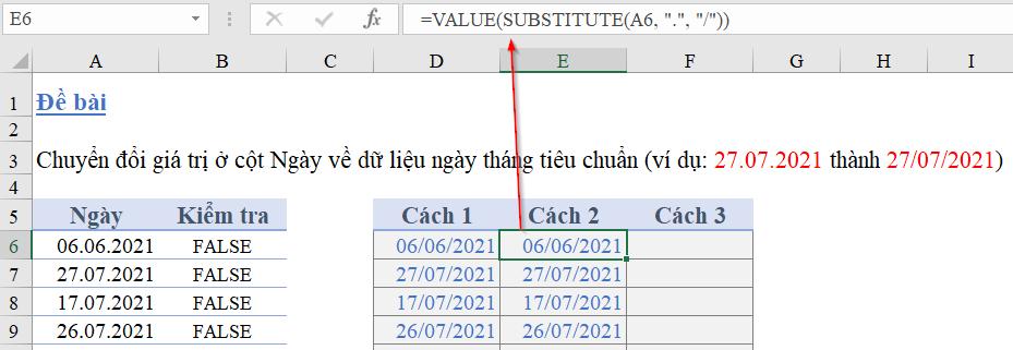 Hướng dẫn 3 cách đơn giản sửa lỗi ngày tháng có dấu chấm ngăn cách dạng 14.03.2021