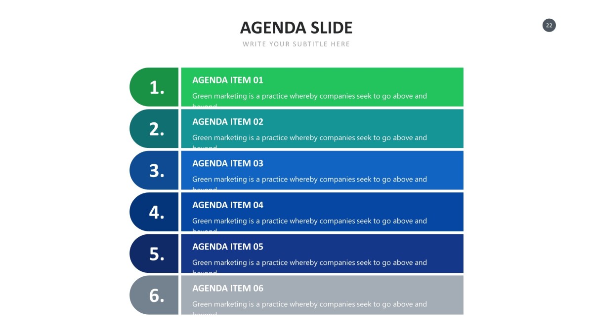 Tải miễn phí hơn 20 template danh mục (Agenda) cho Powerpoint Slides
