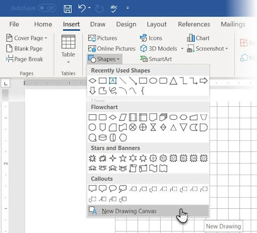 cách vẽ sơ đồ tổ chức trong word với canvas mới