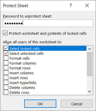 How to hide and show formulas