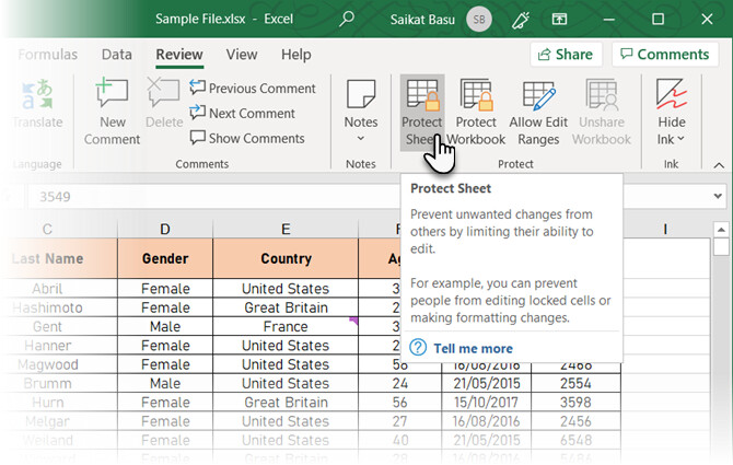 How to hide and show formulas